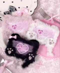 ハンドメイド　名札ケース　名札デコ　猫耳　猫　ファー　サイン会　ヨントン