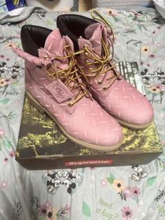 Supreme Timberland コラボ ワークブーツ ピンク Supreme Timberland コラボ ワークブーツ ピンク - メルカリ
