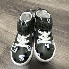 Mickey キッズシューズ オリーブグリーン 24/25