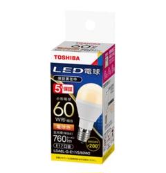 新品TOSHIBA LED電球 LDA6L-G-E17/S/60W2 10セットのサムネイル