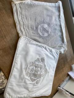 フランス輸入　クッションカバー　2種セット　刺繍　サテン　オーガンジー
