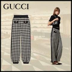 【新品未使用】GUCCI 21AW HA HA HA 千鳥格子ウールスラックス GUCCI (グッチ) 21AW HA HA HA 千鳥格子ウールスラックスパンツ