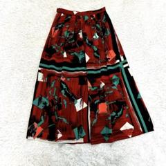 HIROKO KOSHINO プレタポルテ 総柄　ラップロングスカート　アート柄