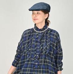 【限定特価】 45Rリネンツイードチュニック 00-フリー 75-ブルーシャンブレー トップス