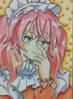 手描きイラスト オリジナル メイド