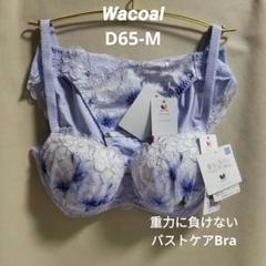 注目ショップ・ブランドのギフト ブルー D65 PALFAGEワコール 重力に負けないバストケアブラ 下着・アンダーウェア
