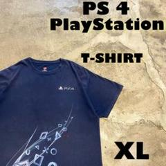 XL PlayStation 4 プレステ ゲーム Tシャツ フェード ネイビー