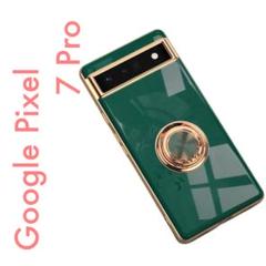 【Google Pixel 7Pro】保護ケース グリーン×ゴールド