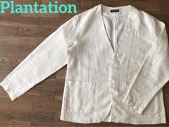 【美品】プランテーション　ノーカラージャケット・イッセイミヤケ期・95SS 美品】プランテーションノーカラージャケット・イッセイミヤケ期