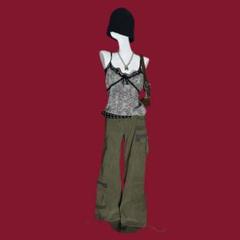 00s Ozz Croce オッズクローチェ フレア カーゴパンツ y2k 00s Ozz Croce オッズクローチェ フレア カーゴパンツ y2k