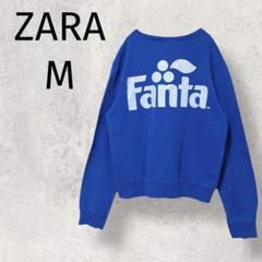 ZARA◆Fanta/バックプリント/トレーナー /M/ブルー系/1420