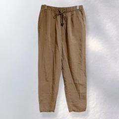 862》バックナンバー テーパードパンツ リネン混 クロップド丈 シンプル M
