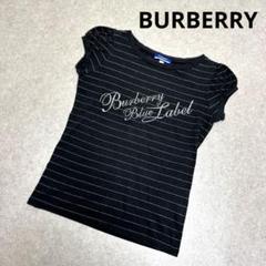 極美品✨バーバリーブルーレーベル❣️半袖ティシャツ　ビッグホースロゴ　ノバチェック 美品♪BURBERRY BLUE LABEL♪ノバチェックカットソー ホース刺繍