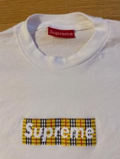 Supreme Burberry Box Logo Tee white M