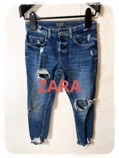 ☘️P1☘ZARA MAN ストレッチ クラッシュ デニム 38