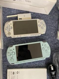 PSP-2000 シルバー ミントグリーン 本体　2個セット おまけカセット付き