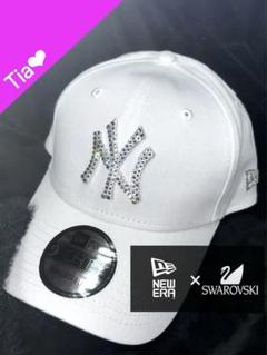 【即購入OK 】ニューエラ ヤンキース 9FORTY ホワイト スワロフスキー ニューエラ Newera キャップ A-Frame ナインフォーティ LA