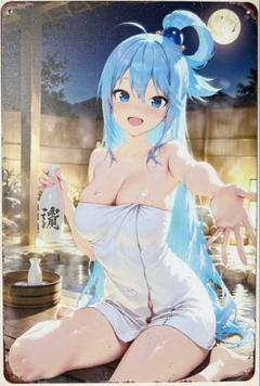 ③ このすば アクア メタルポスター 30×20cm