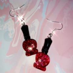 マニキュアピアス♡濃ピンク