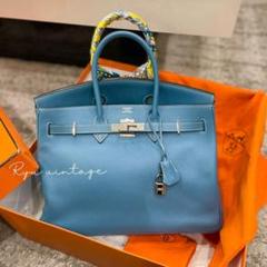 HERMES バーキン35 トリヨンクレマンス ブルージーン