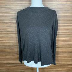 wellel 4Lサイズ Tシャツ 長袖 ドット柄 黒 大きい オーバー