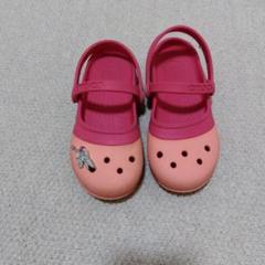 Crocs 子供用ピンクオレンジ サンダル サイズ13C