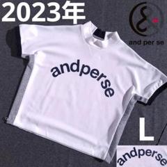 アンパスィ】2023年人気ロゴネーム 半袖ゴルフモックネック