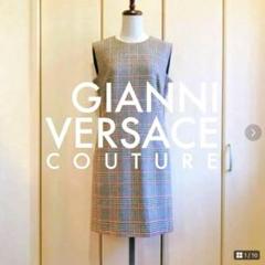 GIANNI VERSACE COUTURE カシミヤ・シルク混ワンピース 38 GIANNI VERSACE COUTURE カシミヤ・シルク混ワンピース 38