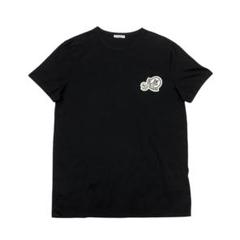 【極美品】MONCLER ダブルロゴワッペンTシャツ ブラック M