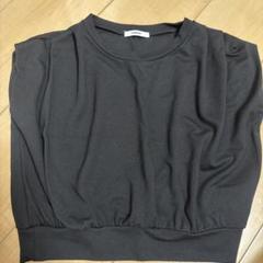 MURUA ブラック 半袖Tシャツ ウエストリブ