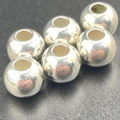 c270【タディーアンドキング】中空ビーズSV シルバー925 8mm 6個