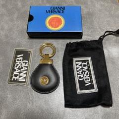 GIANNI VERSACE メデューサ レザー キーホルダー Gianni Versace - 90's伊！VERSACE ！メデューサ！キーホルダー