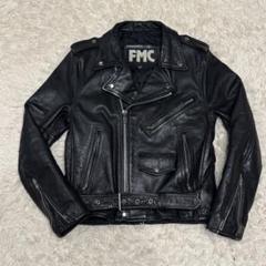 希少✨鋲ジャン レザー ダブルライダース ジャケット スタッズ バッチ 黒 L位 幻 激レア vintage 鋲ジャン スタッズ ライダース レザージャケット