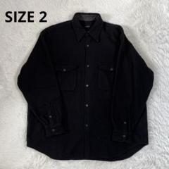 COMOLI ウールカシミヤ C.P.Oシャツ　ブラック