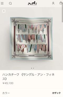 エルメス　ハンカチ　サングル・アン・フィネス　カザック　水色　新品　綿　コットン エルメスハンカチサングル・アン・フィネスカザック水色新品綿
