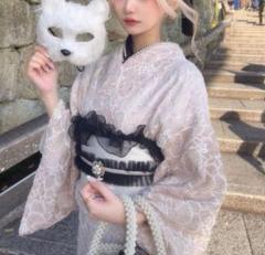帯揚げ白絞り・帯締め・帯飾り（襟飾り）・レース半衿セット／成人式　卒業式　241 帯揚げ 帯締め 2点セット留袖用 衿秀 フォーマル 白 金 花立涌