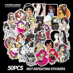 50枚 アニメ プリンセス タトゥーガール 防水 シール ステッカー