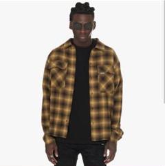 represent FLANNEL SHIRT - MUSTARD Sサイズ