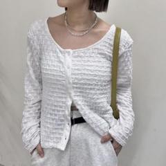 【新品】 mystic ラウンドネックレースカーディガン