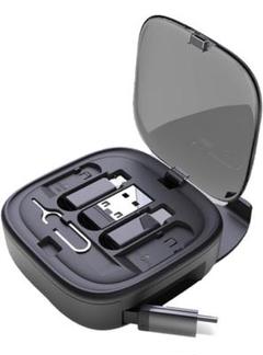 ✦トラベルケーブルアダプター オーガナイザーケース 黒 USB TypeC