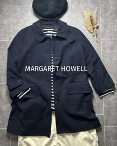 マーガレットハウエル　黒 ウール ピーコート レディース　カシミヤ混 2025年最新】MARGARET HOWELL レディース ピーコート・ウール