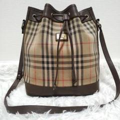 バーバリー Burberrys チェック柄ショルダーバッグ 巾着型1997年 バーバリー Burberrys チェック柄ショルダーバッグ 巾着型1997年