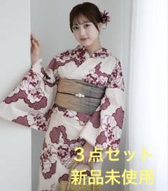 utatane浴衣 ３点セット　ニコアンティーク　国内染色 古典柄レトロ