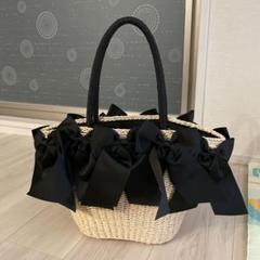 ★WILLSELECTION★ウィルセレクション ピンク リボン カゴ バッグ ☆WILLSELECTION☆ウィルセレクション ピンク リボン カゴ
