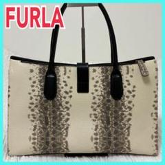 FURLAトートバッグ　パイソン　ヘビ柄　レザー 型押し 巾着型 フルラ 楽天市場】パイソン柄（ブランドフルラ）（ショルダーバッグ