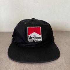 Marlboro マルボロ 帽子 キャップ ロゴ 刺繍 90s 黒 15313