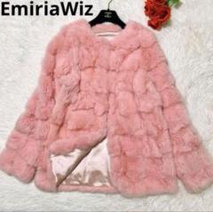 美品】EmiriaWiz リアルファーコート 春カラー ピンク 愛沢えみり