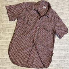 希少✨Levi's リーバイス　半袖　チェック　シャツ　赤白黒　メンズ　Ｍ