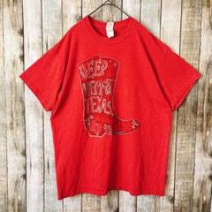 H68 ギルダン DEEP HEART TEXAS Tシャツ L ブーツプリント