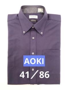 AOKI ¥5,489 ノンアイロン スーパーストレッチ ボタンダウンシャツ L